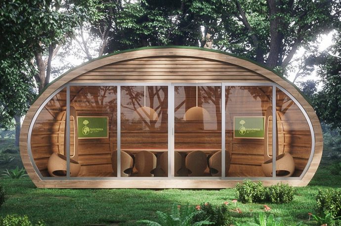 Eco-sustainable pods can be a workspace in the middle of nature