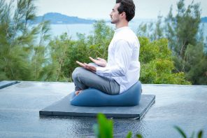 Float ergonomic cushion makes meditation a more uplifting experience