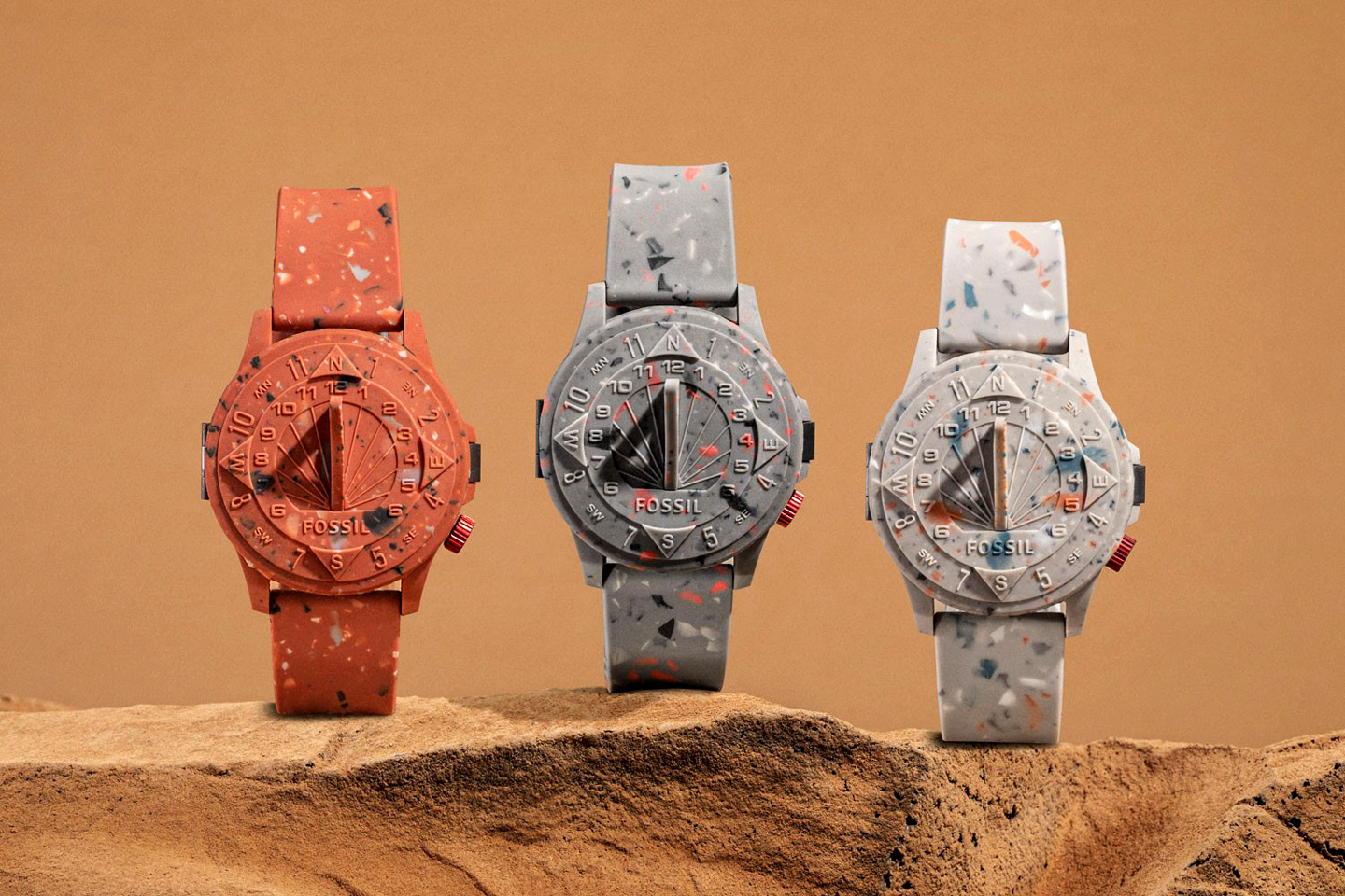 #Fossil’s collab with STAPLE results in a uniquely retro-futuristic timepiece with a sundial and holograms