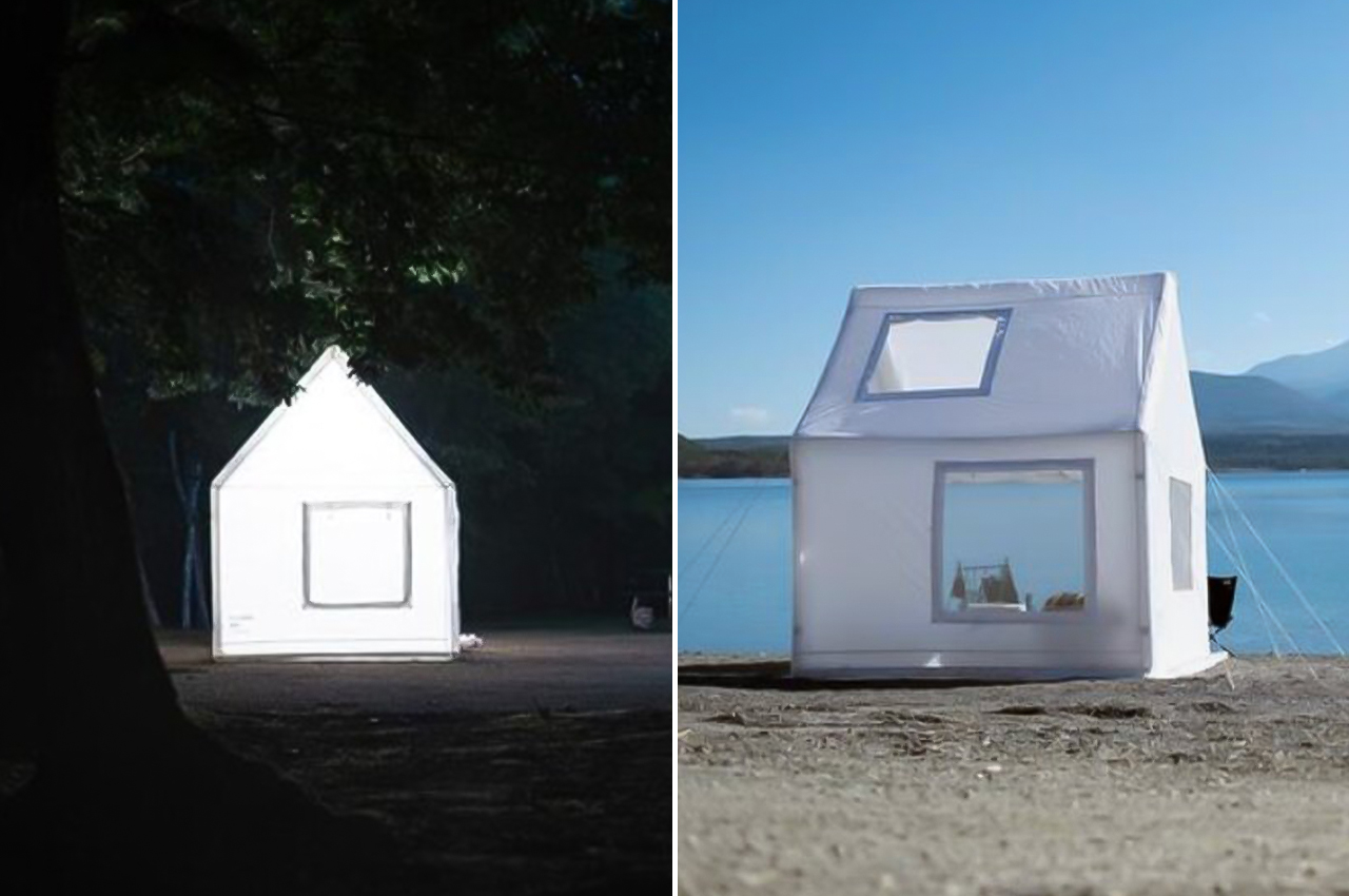 #This house-shaped inflatable tent sets up in a few minutes, amplifying your camping experience