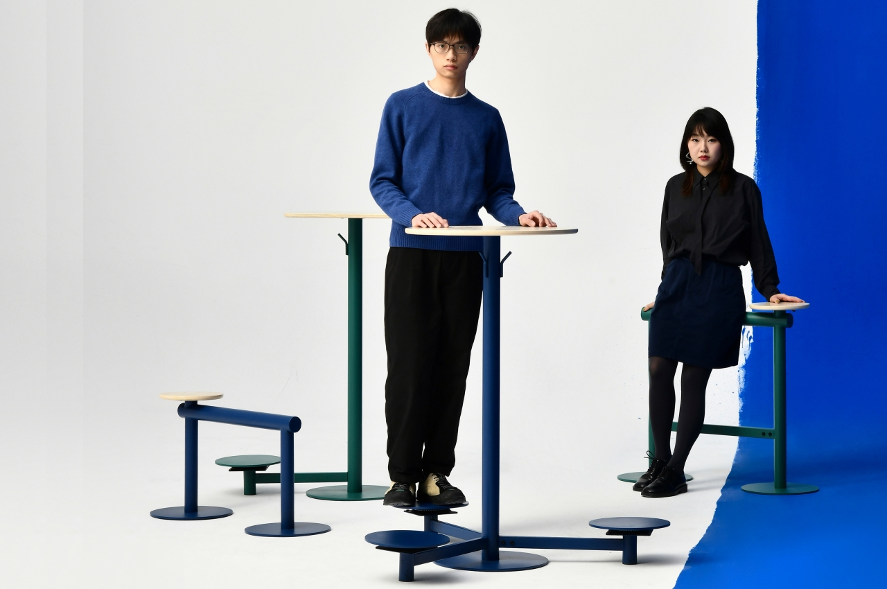 #NEW JOY has a very unconventional take on outdoor tables and benches