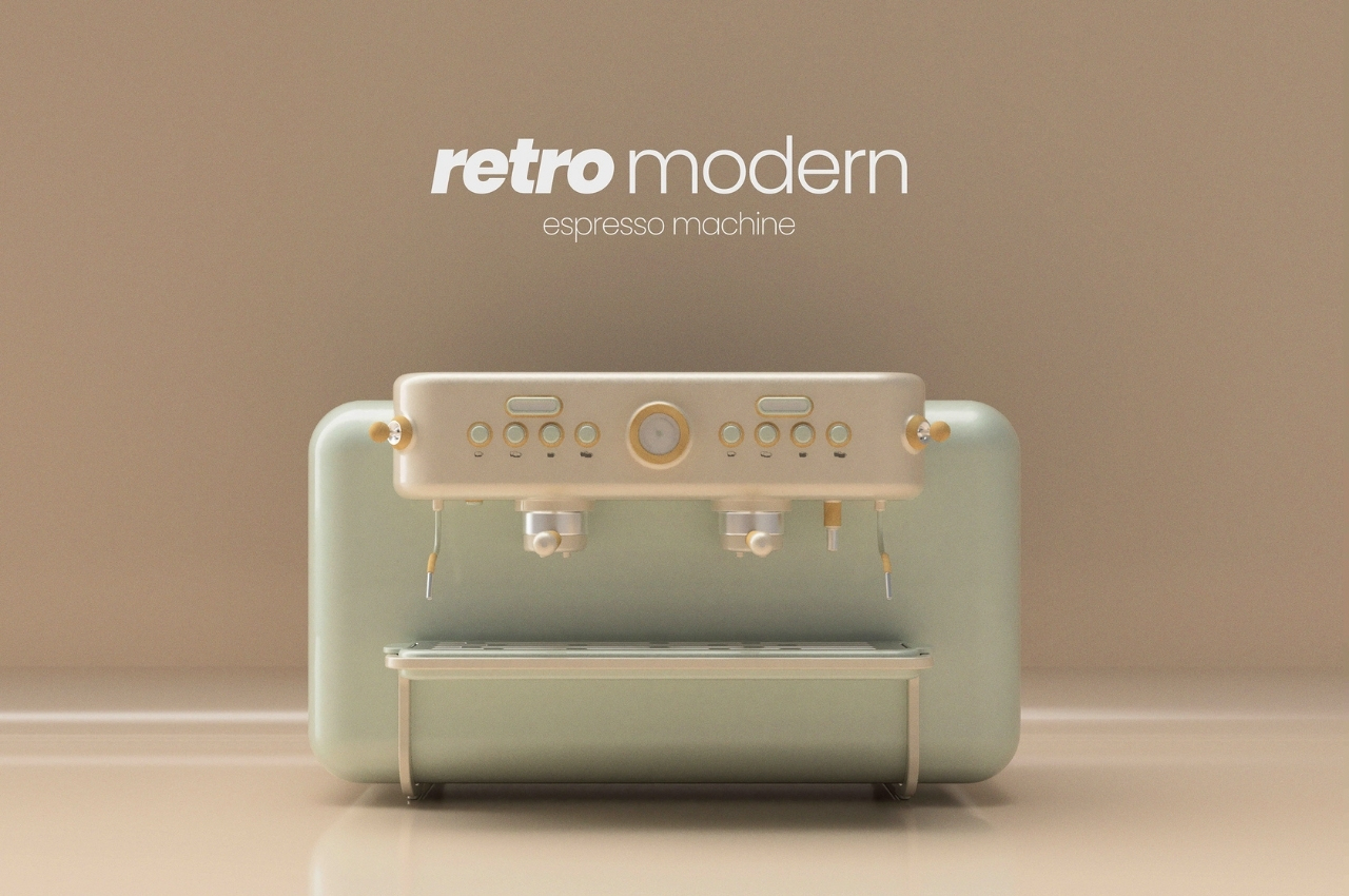 #“Retro Modern” espresso machine gives an old-school aesthetic to your coffee bar