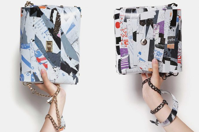 These bags that look like designer products are made from express packaging plastic