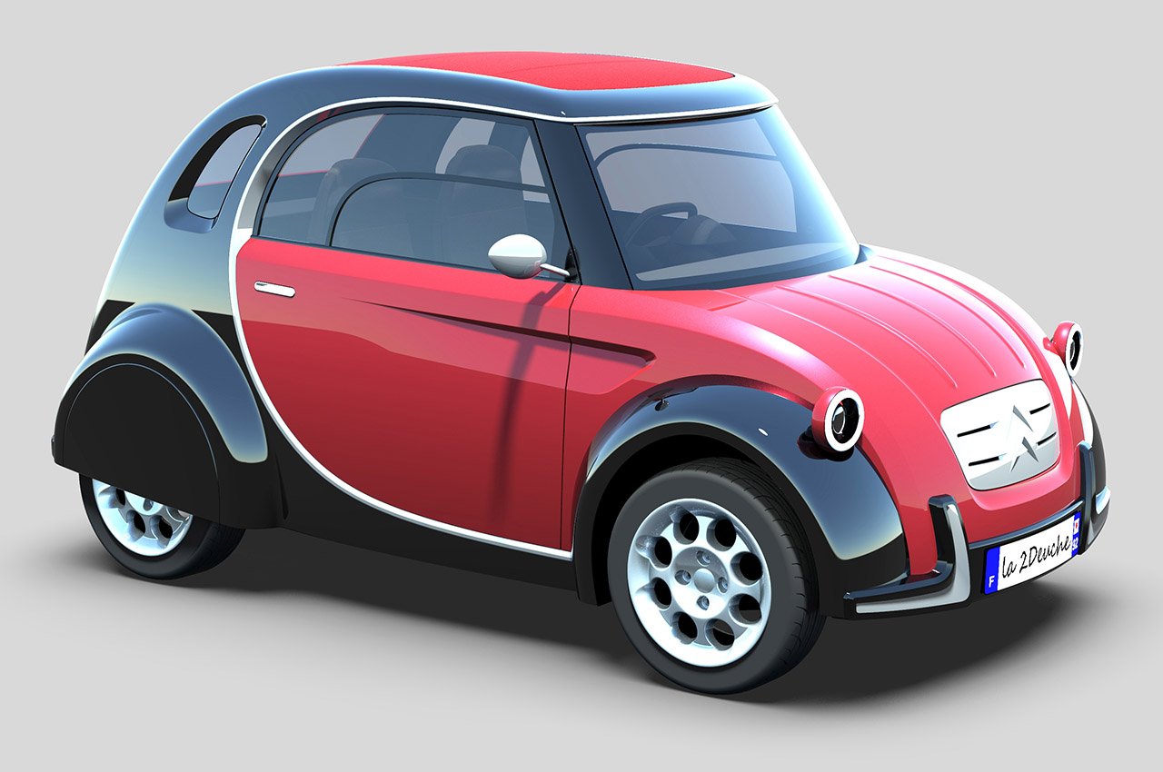 #This Citroën 2CV inspired electric concept shines in dual-tone colors and modern styling