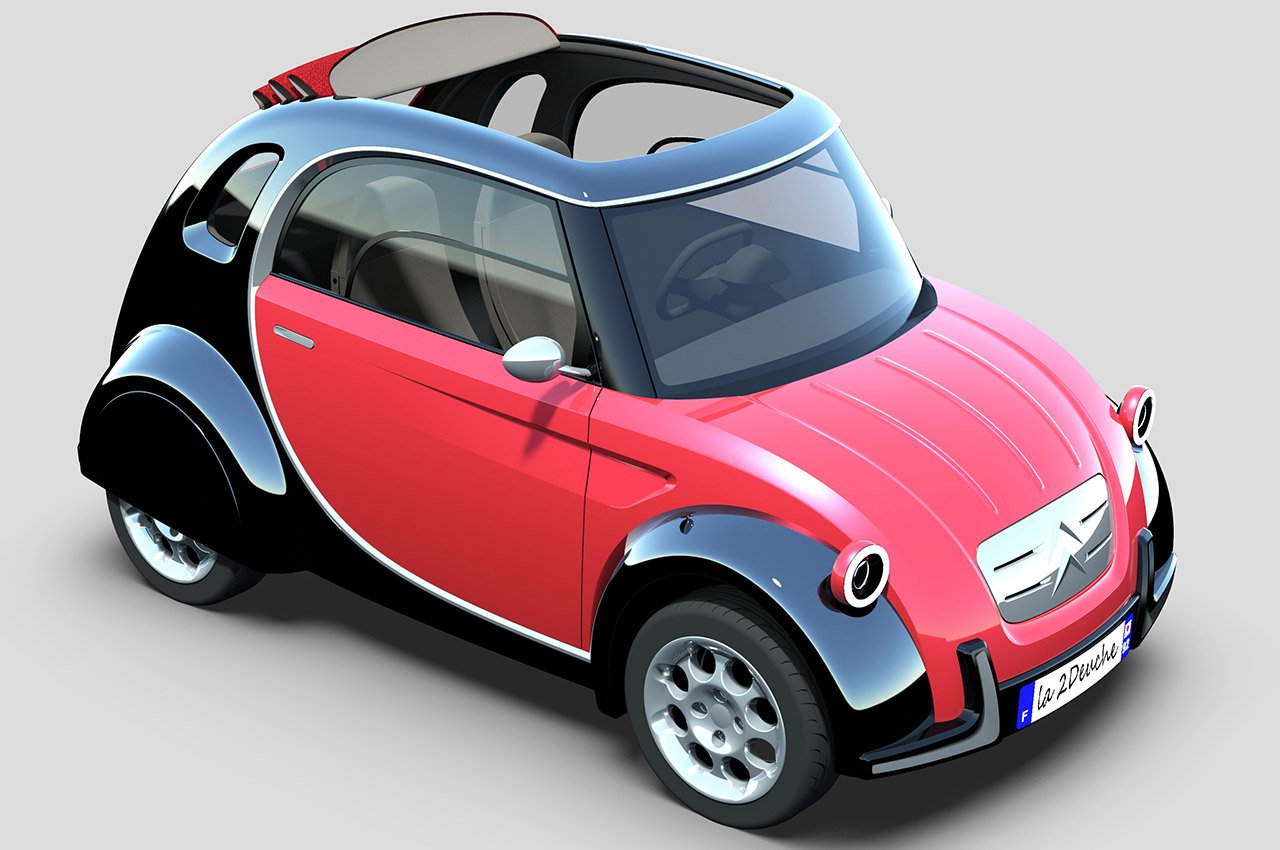 This Citroën 2CV inspired electric concept shines in dual-tone colors and  modern styling - Yanko Design