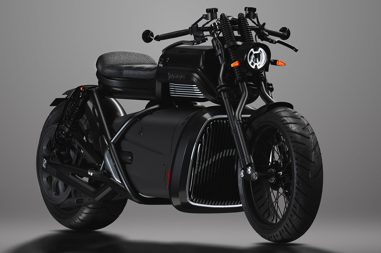 #This performance-centric electric motorbike is a café racer, cruiser bike and dragster all-in-one