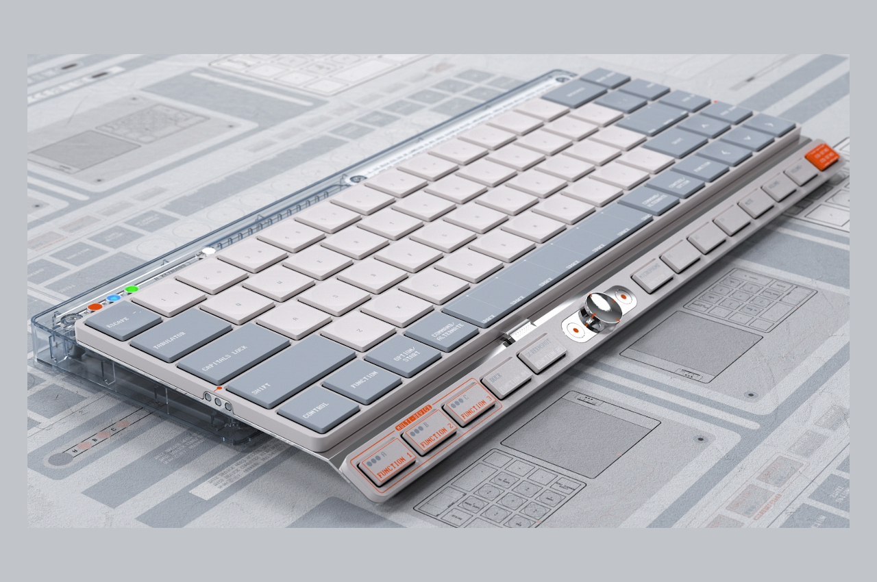 #This retro-futuristic keyboard concept has a modular trick up its sleeve