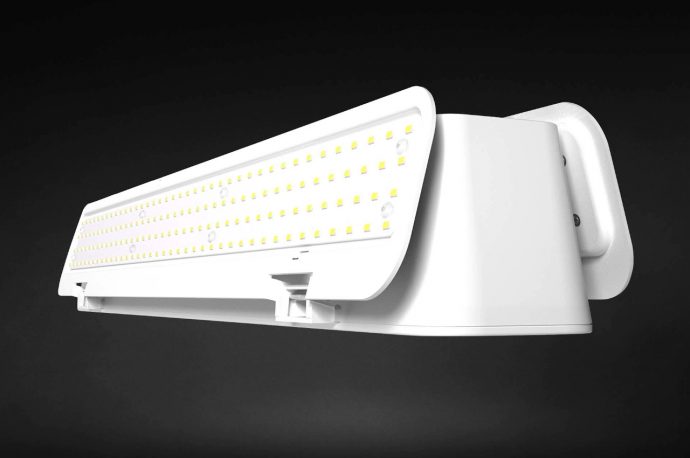 This spaceship-like device is actually a sustainable high bay light