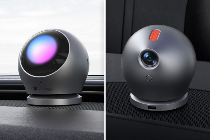 The Tmall Genie dashcam puts an Apple HomePod Mini-inspired smart camera in your car