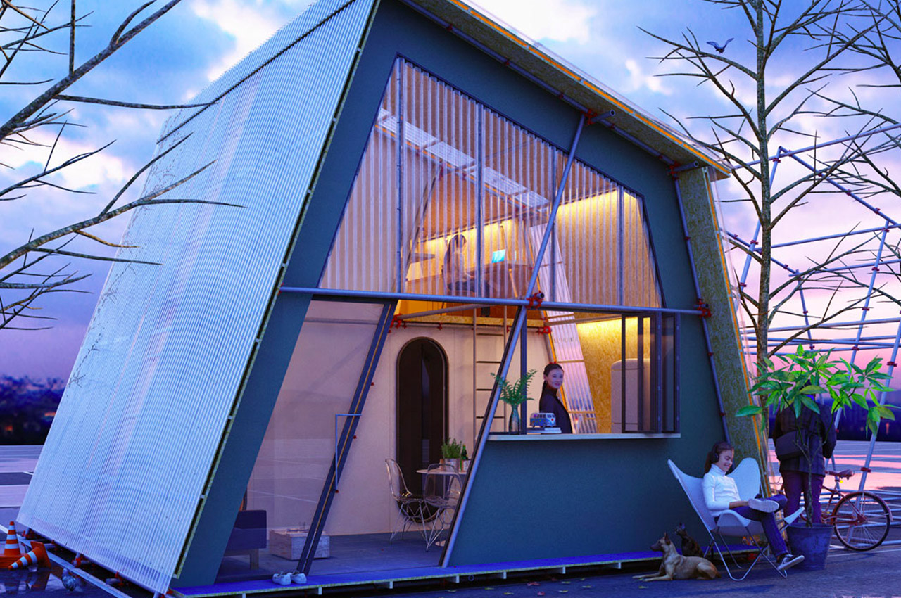#This affordable DIY housing unit transforms urban parking lots into micro home villages