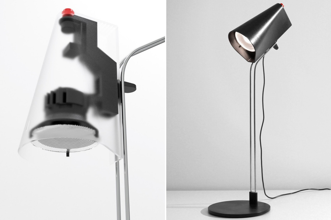 A modular lamp with an industrial aesthetic is the perfect space