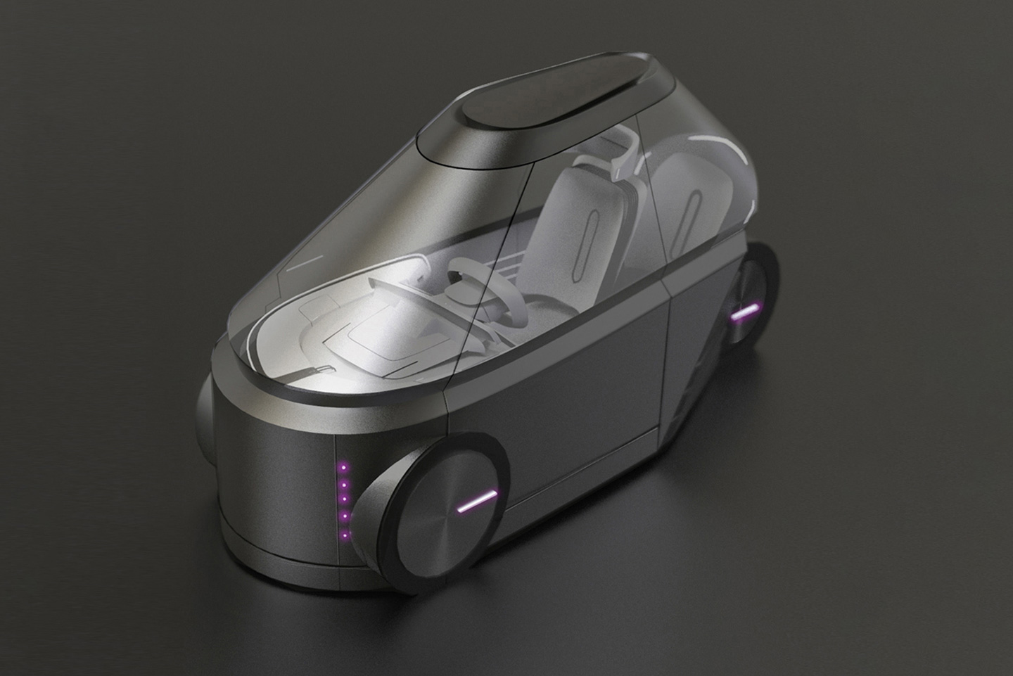 #This futuristic two-seater city vehicle is a cross between a car and motorcycle