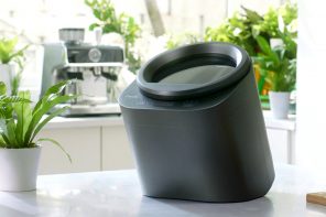 Elegant tabletop waste disposal system turns all your food-waste into nutrient-rich compost