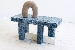 Fluff Stack is a fluffy furniture set made from denim waste