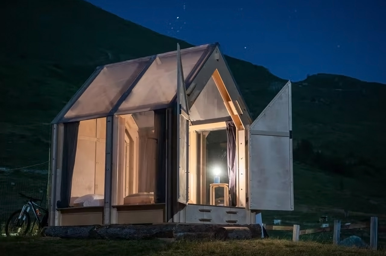 #This transparent birchwood cabin in the Italian Alps provides the ultimate glamping experience