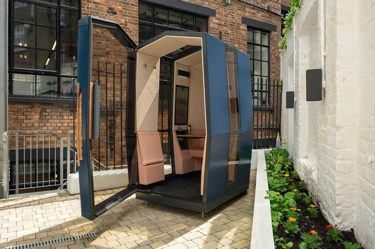 This portable + affordable micro office can be placed in a corporate office,  your backyard or out in public - Yanko Design
