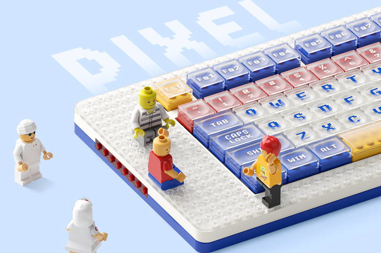#MelGeek Pixel lets you customize your keyboard using LEGO-like bricks and minifigs