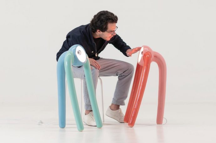 These alien-looking floor lamps are both cute and creepy