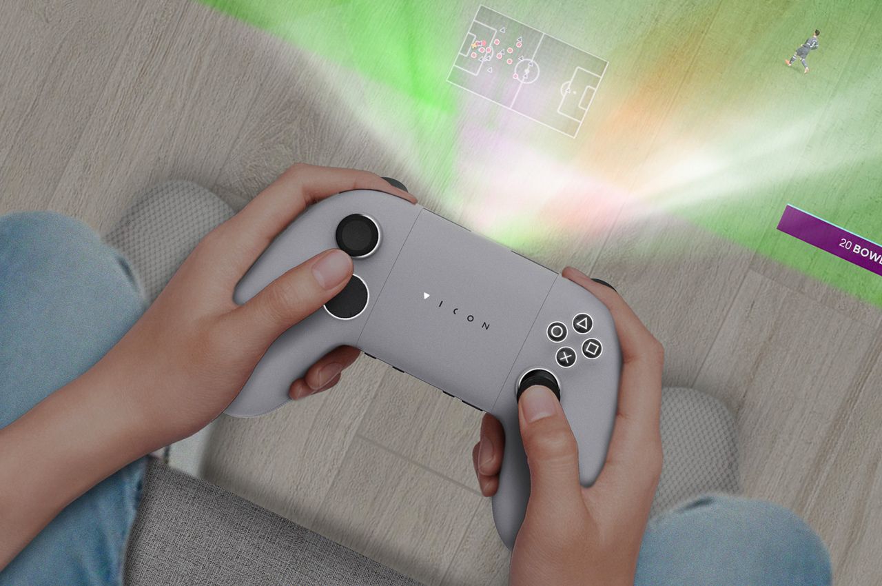 #This modular controller comes with a built-in projector for gaming anytime, anywhere