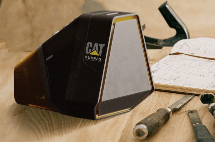 This rugged portable speaker looks like a war-torn sci-fi space carrier