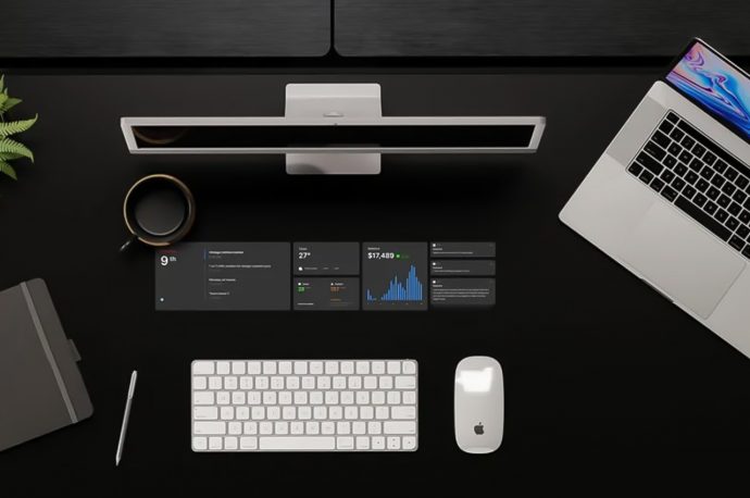 This smart desk ups your work game with a programmable height adjusting feature and a built-in display