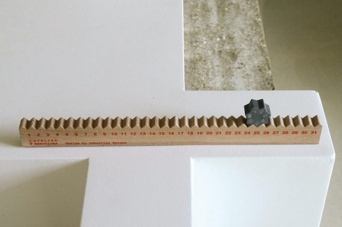 This unconventional tactile calendar doubles as a ruler in a pinch