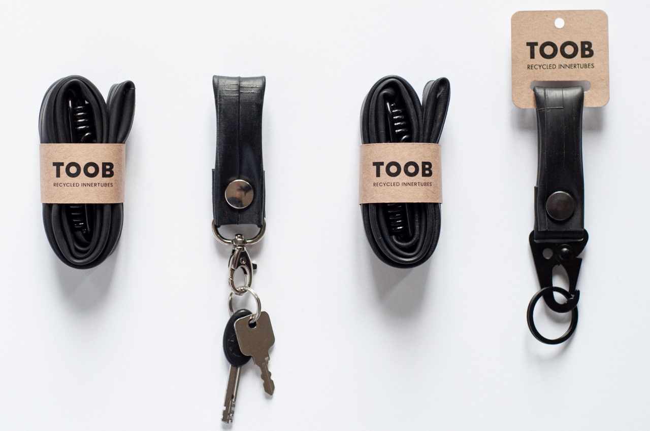 #TOOB turns bicycle inner tubes into rubbery hand-made accessories
