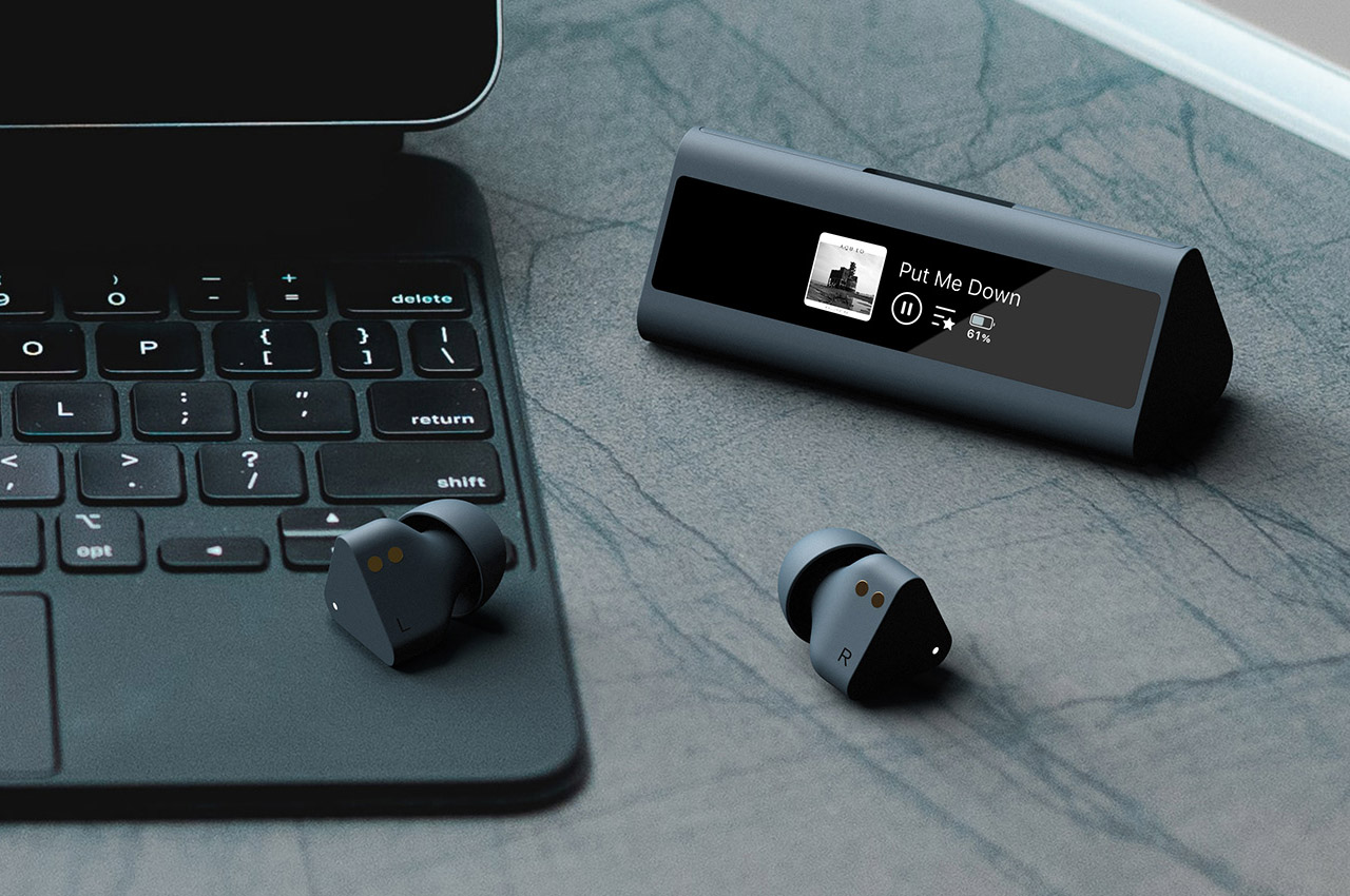 #TWS earbuds with touchscreen case means you have all the info without checking your phone