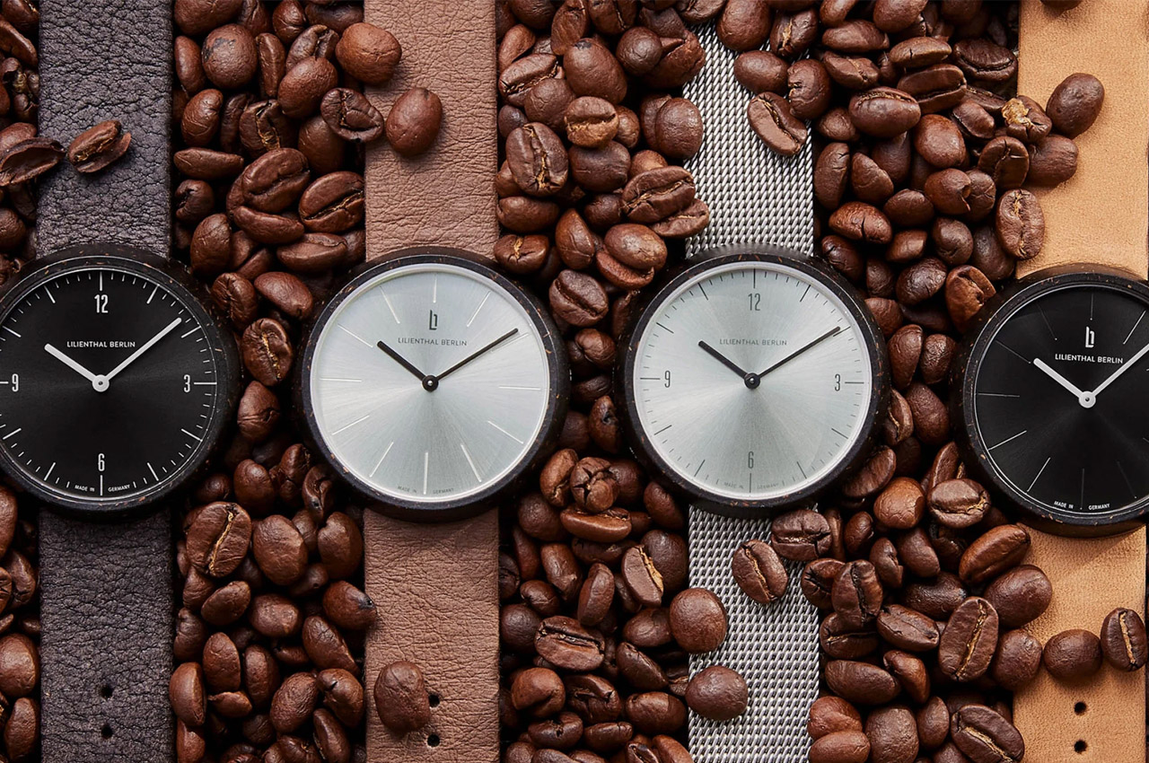 #This sleek watch is created from recycled coffee grounds, and smells like coffee too