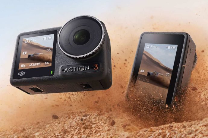 DJI Osmo Action 3 camera boasts stabilized 4K/120fps recording with unique dual screen setup