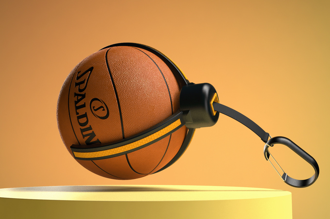 #Carabiner meets basketball holder in this easy to use high utility accessory