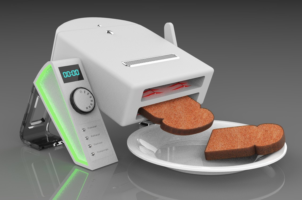 #This bread toaster concept looks more like a robot that spits out your toast