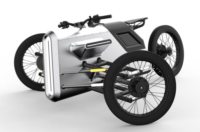 This e-trike is a peppy mix of classic café racer and modernized city commuter