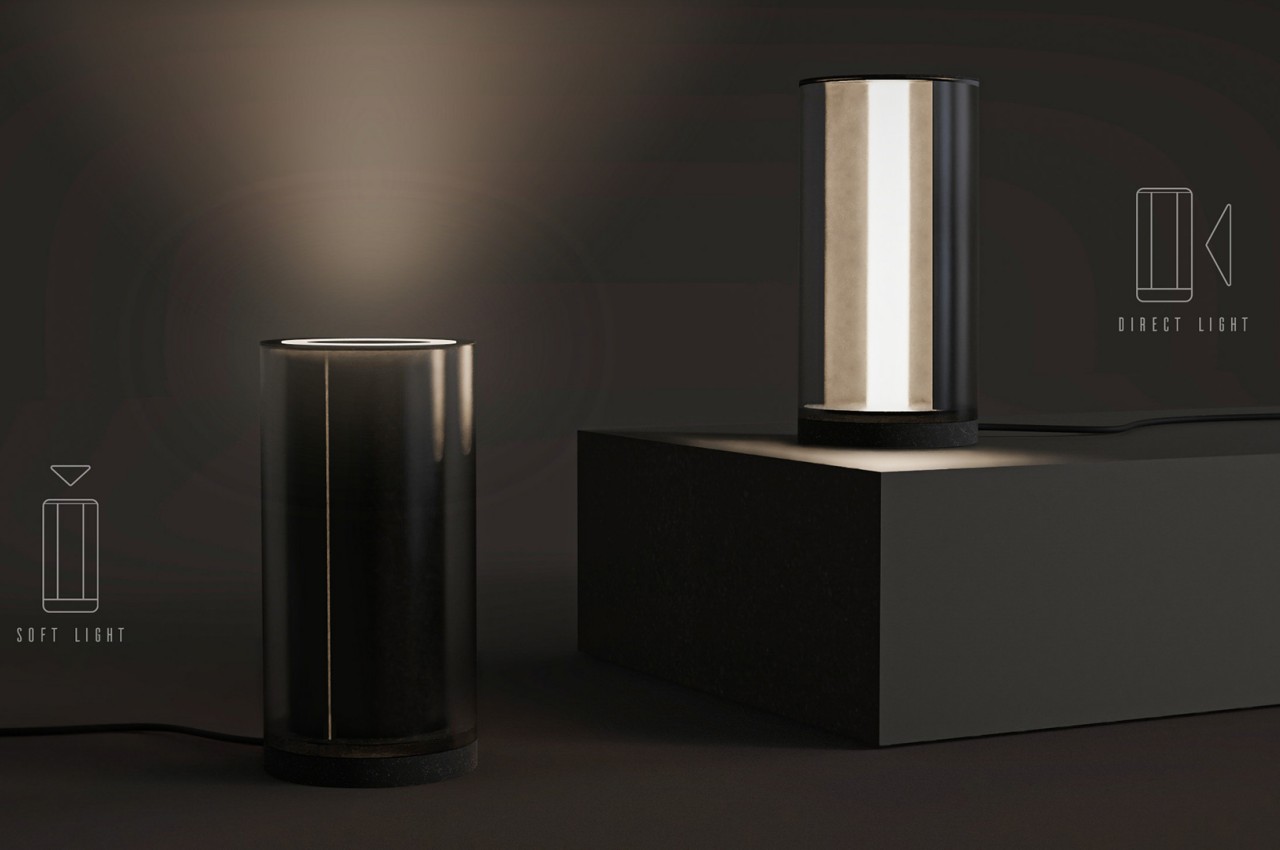 #This lamp concept, inspired by the Earth and the moon, provides two kinds of light