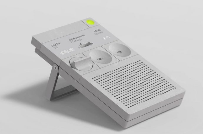 Minimalist Radio Desk gives you Braun vibes while bringing music from the airwaves