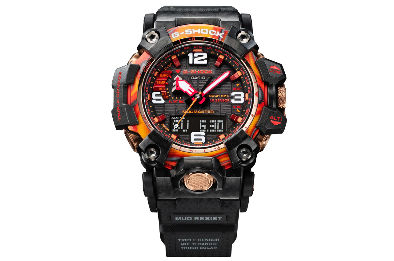 pair of G-Shock watches in solar flare-theme to 40th anniversary of the brand - Yanko Design