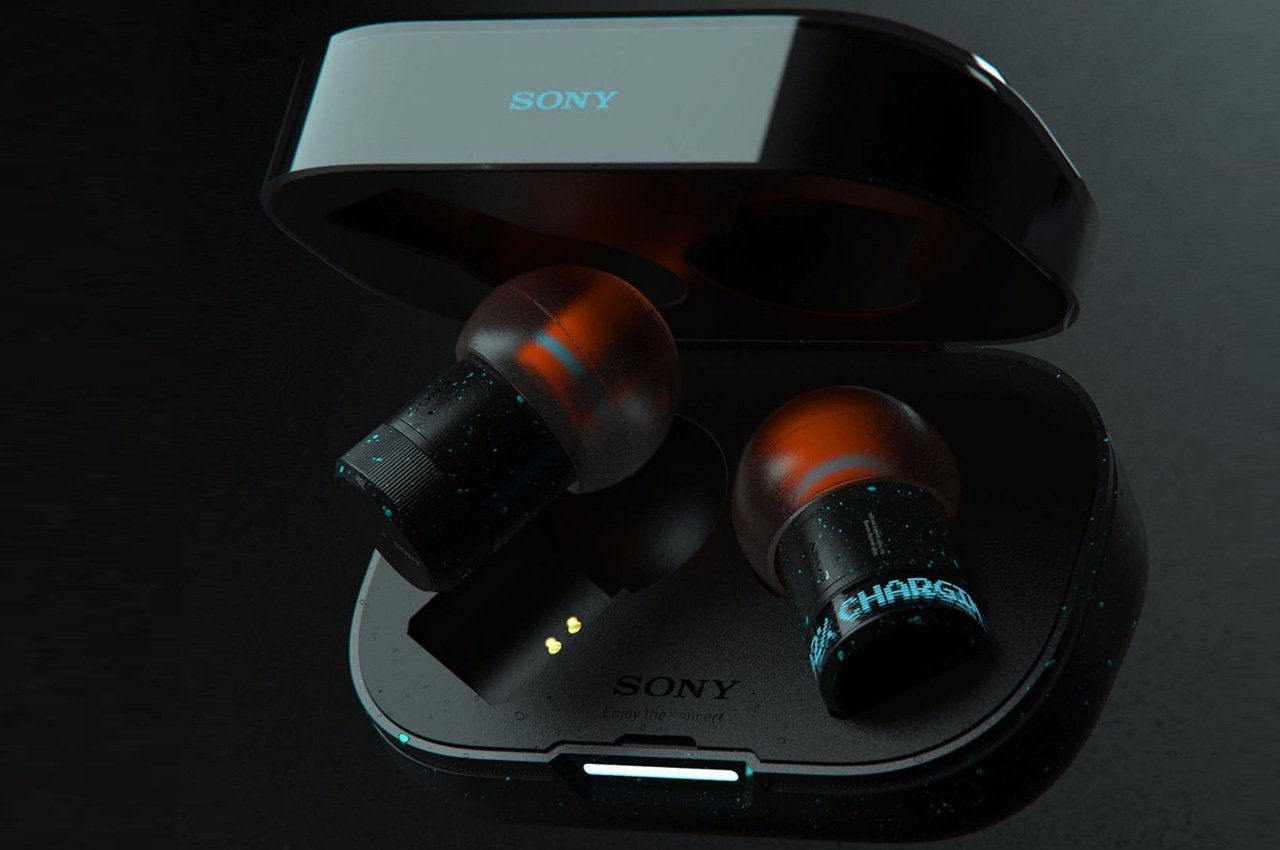 #Sony-inspired ANC earbuds have Cyberpunkish vibe owing to play of color and tech