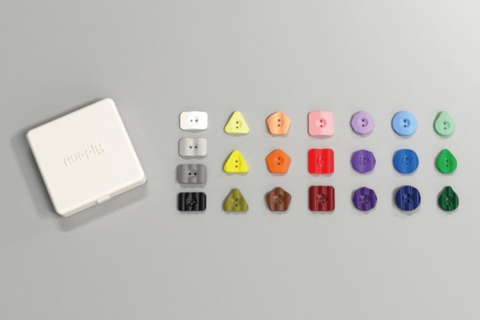 Textured buttons help the visually impaired understand what colored clothes they’re wearing