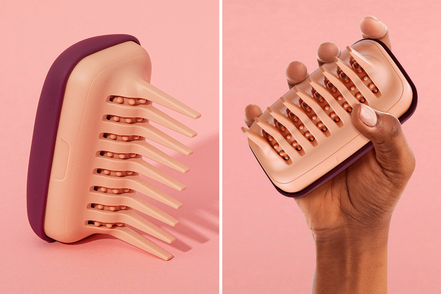 This ‘rolling hairbrush’ helps detangle extremely frizzy hair while also evenly applying haircare products