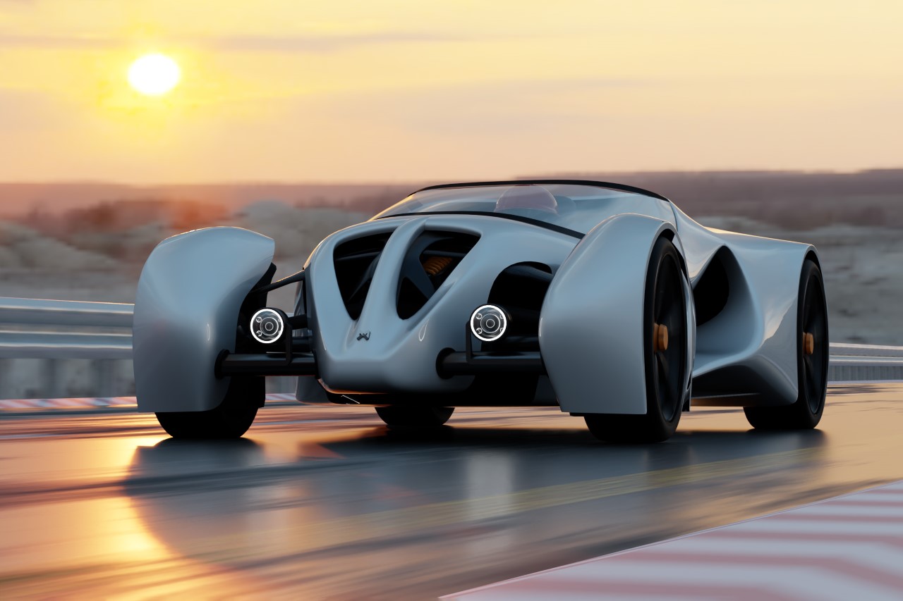 #This stunning split-body racer looks both old-school as well as futuristic