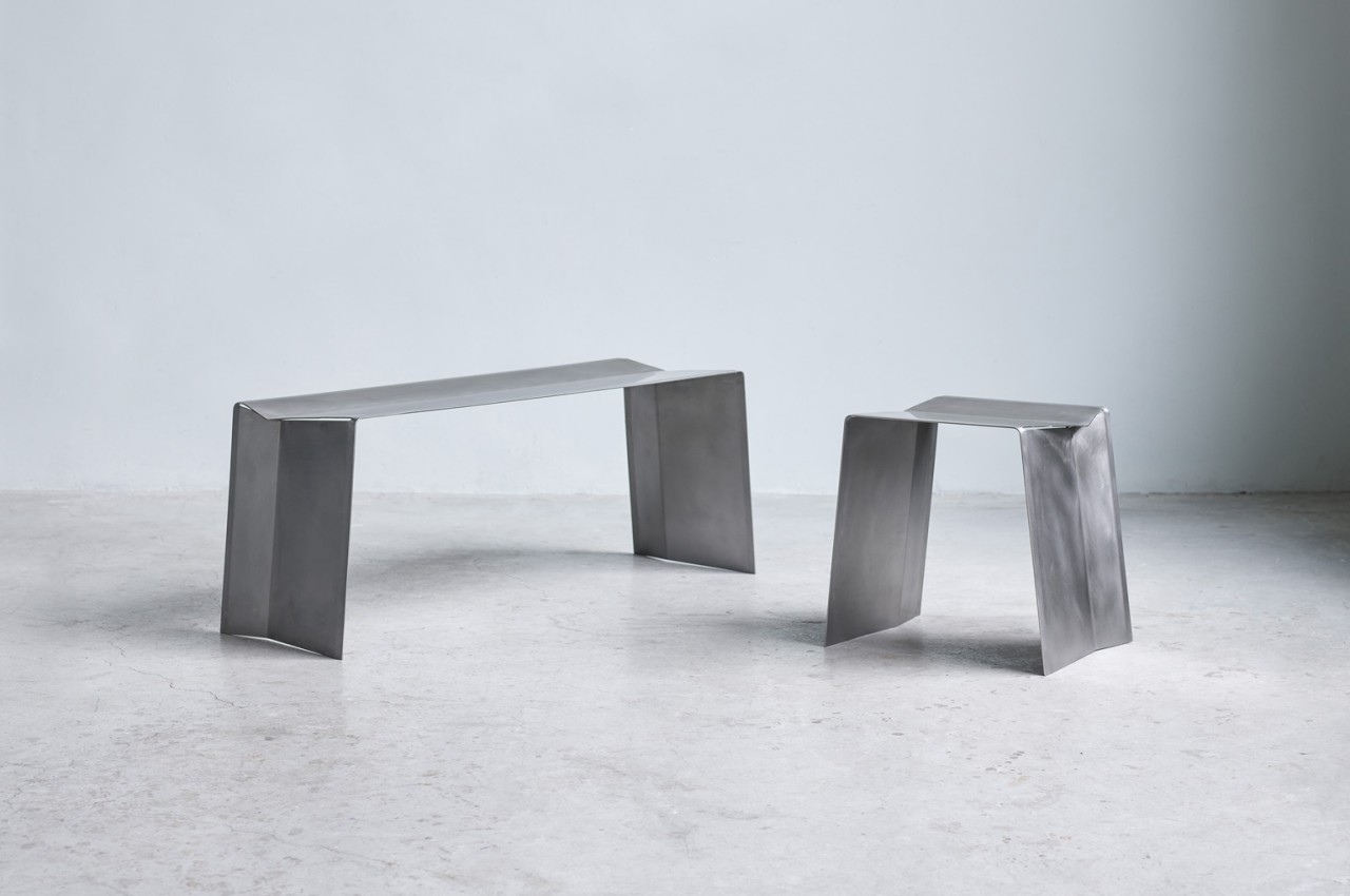 #Camber envisions chairs and benches made from a single sheet of metal