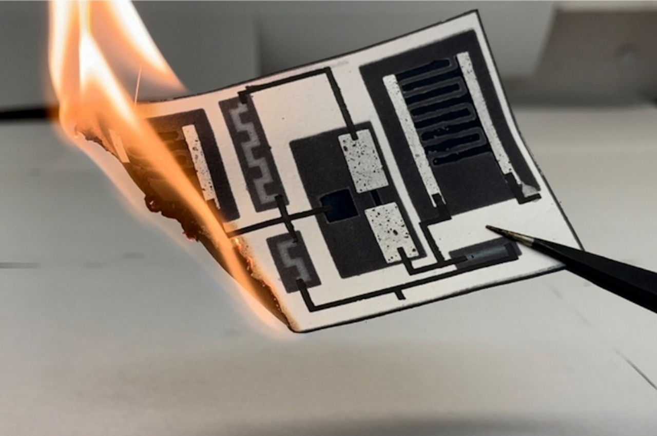 #Circuit board made from paper can be disposed after one use