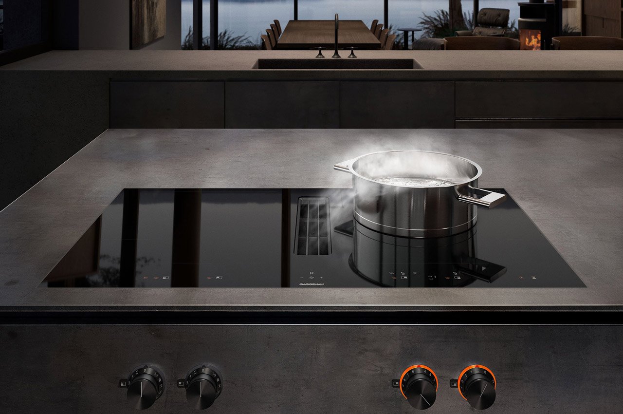 #This sleek induction cooktop was designed to perfectly merge with your contemporary kitchen