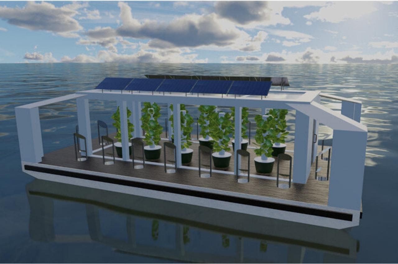 #Floating greenhouse design is a solar-powered, affordable desalination system