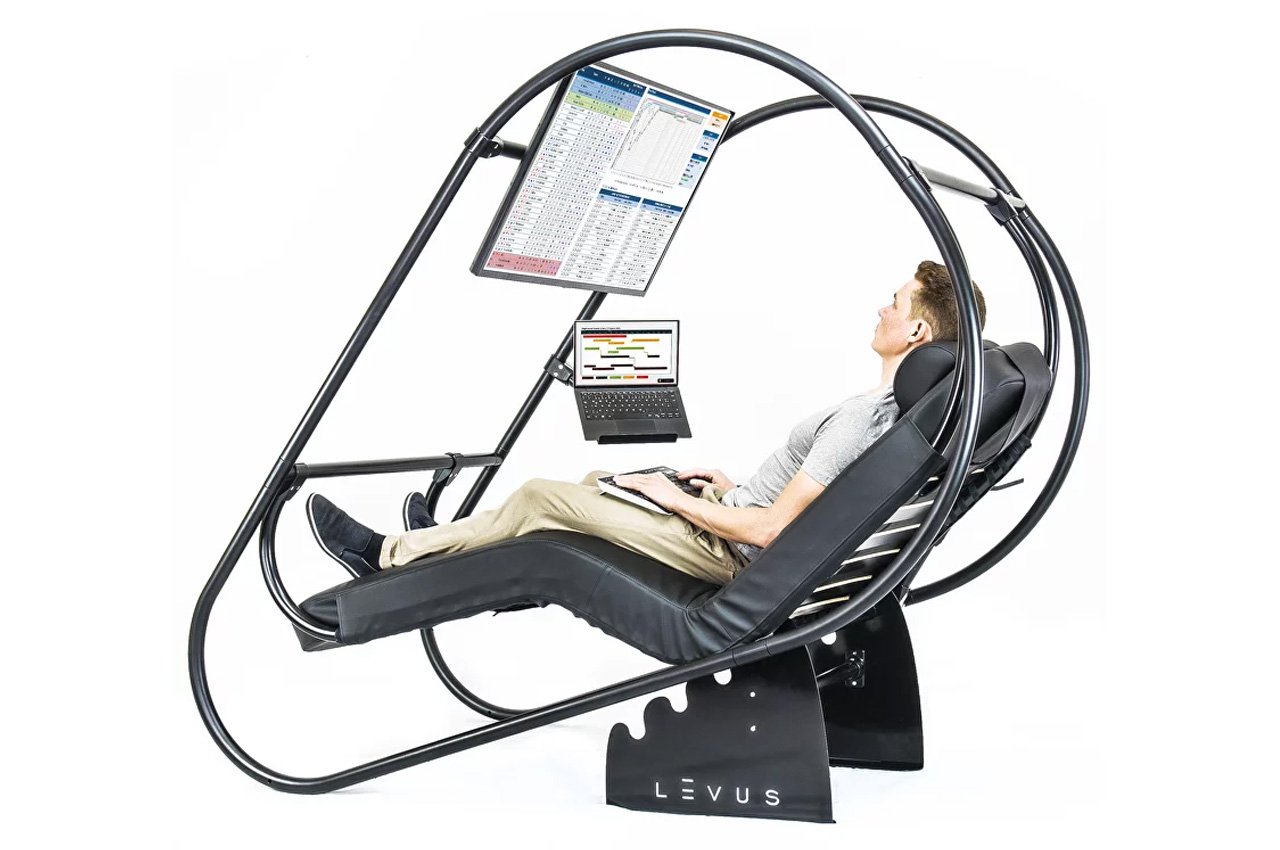 #This zero gravity workstation puts you in laid back position so you focus on the project not your back