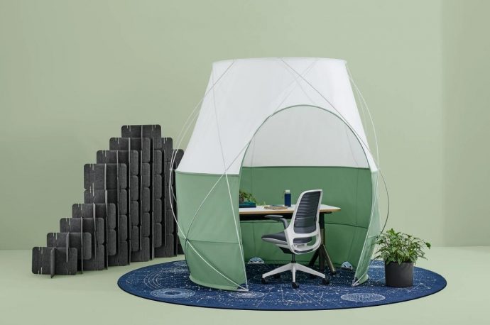 These tiny tent-like pods transform your office into your personal camp ground
