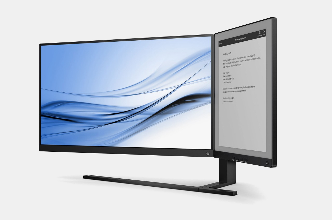 Philips 23 inch IPS Monitor and secondary E INK Screen - Good e-Reader