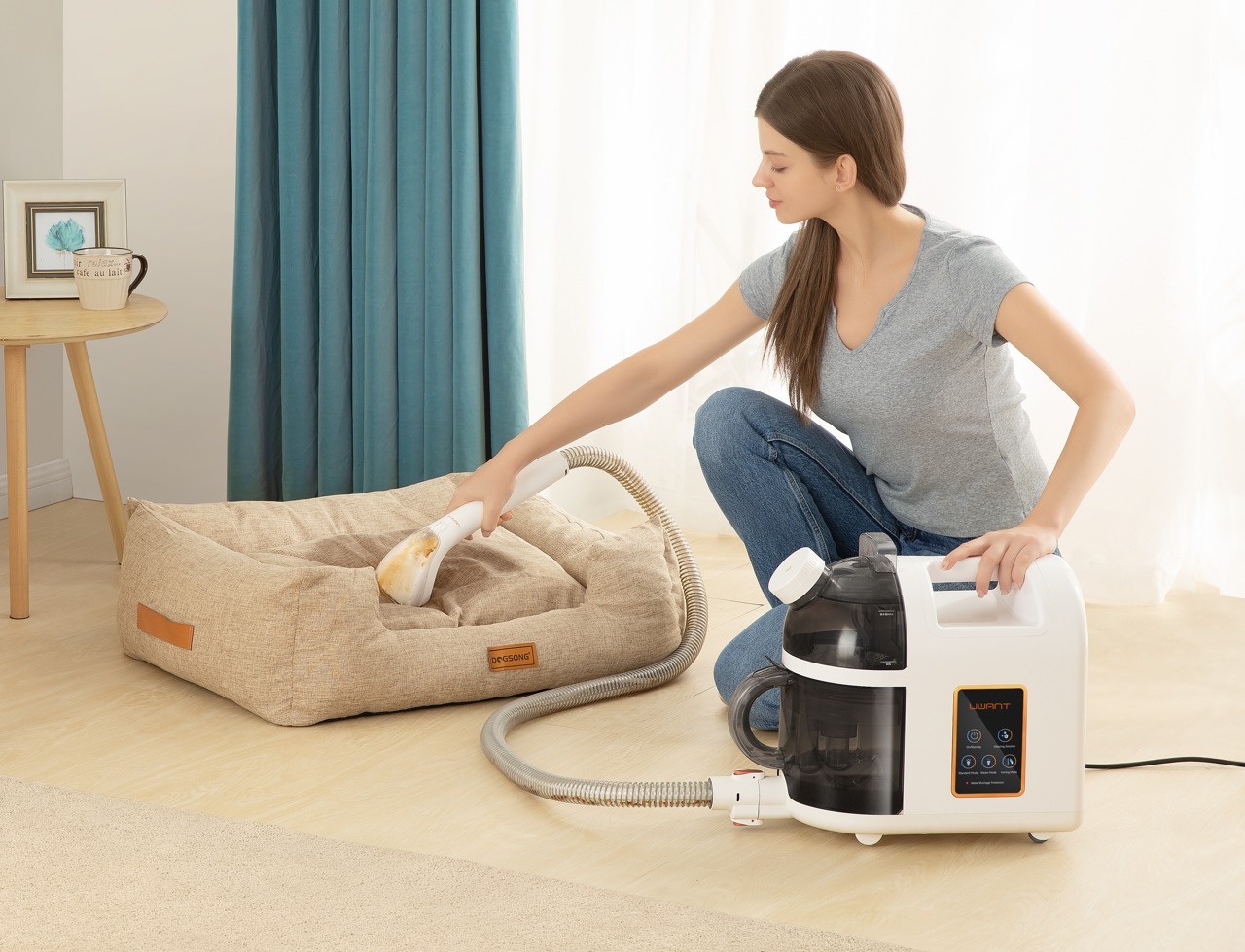 This high-temperature steam + vacuum spot cleaner can literally keep your sofa, rug, and house spotless