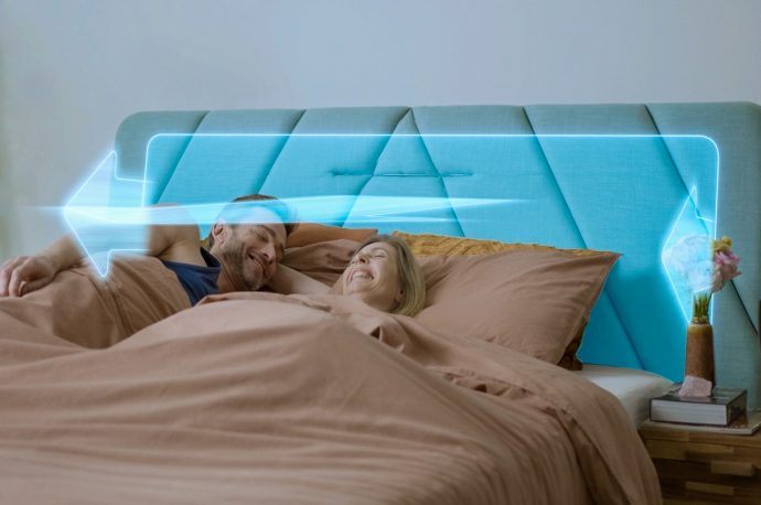 This cleanroom grade air purifier functions as a headboard, allowing you to sleep in a completely pure bubble of air