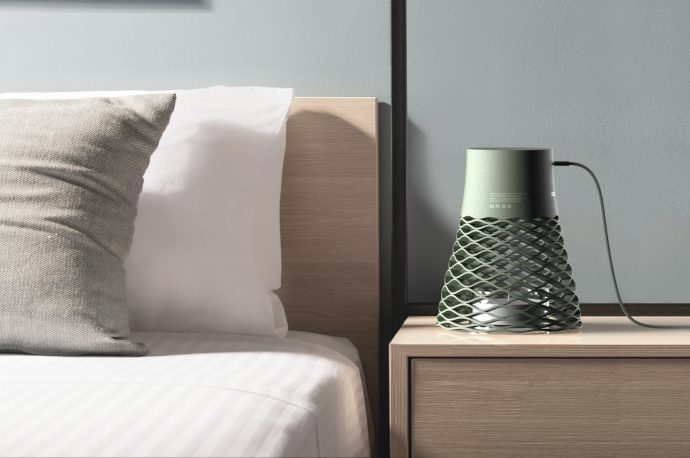 Stem concept is a wireless charger, candle warmer, lamp in one